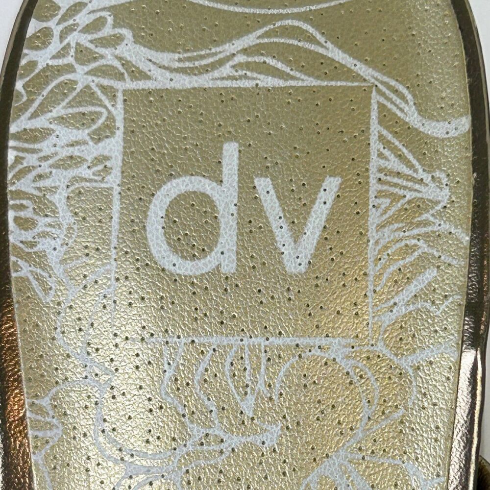 Dolce Vita Knotted Strappy Mule Heels Slide on Sandals Metallic Bronze Gold sz 9 - Picture 8 of 10